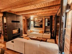 Chalet Dakota - Salon avec cheminée cliquez ici pour agrandir les photos de cette location à la_plagne